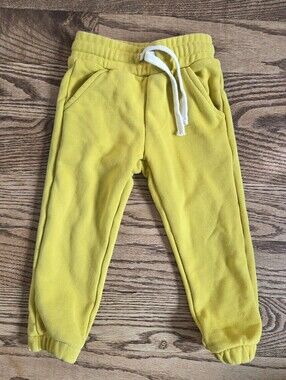 Little Road Co - Yellow Jogger Sweatpants with Drawstring - 2T